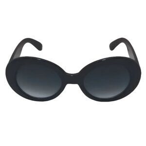 9147 | Black Lens Oval Retro Sunglasses